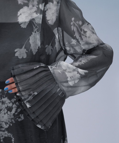 HARE（ハレ）の「【CEREMONY】2Pシアーフラワーワンピース(HARE)（ワンピース・レディース・ブルー/ブラック・FREE）」の21枚目の写真