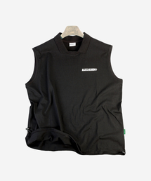 ALEXNAIDEN（アレックスエンエイデン）の「刺繍スモールロゴカラー紐ベスト（ブラック）（ベスト）」