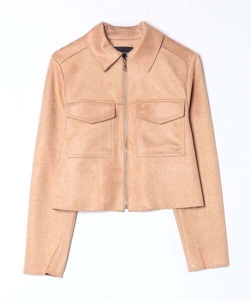 BANANA REPUBLIC FACTORY STORE VEGAN SUEDE ZIP UP CROPPED JACKET