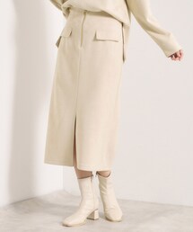 ITS'DEMO | 【セットアップ可／手洗い可】カットスエードスカート(スカート)