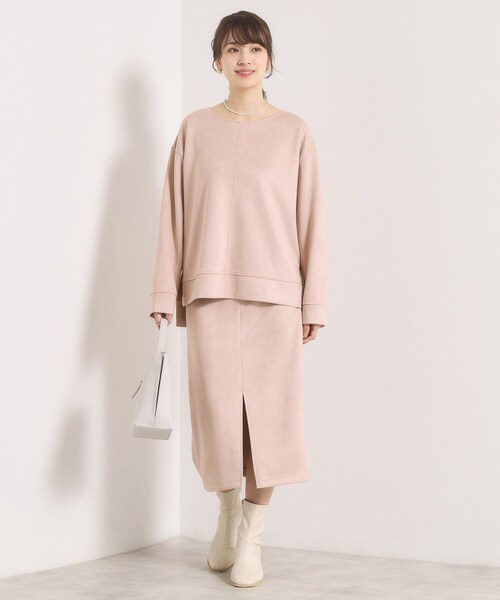 ITS'DEMO（イッツデモ）の「【セットアップ可／手洗い可】カットスエードスカート（スカート・レディース・チャコールグレー/ベビーピンク/アイボリー/グリーン系・00）」の16枚目の写真