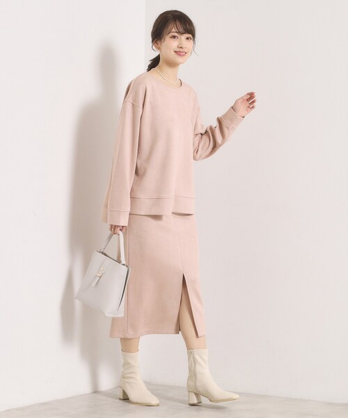 ITS'DEMO（イッツデモ）の「【セットアップ可／手洗い可】カットスエードスカート（スカート・レディース・チャコールグレー/ベビーピンク/アイボリー/グリーン系・00）」の17枚目の写真