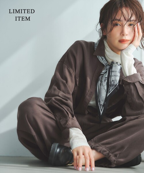 ICB(アイシービー)の「【WEB限定】 コットンレーシージャガード ハイネックカットソー(Tシャツ/カットソー・レディース・アイボリー系/ブラック系・LARGE/X-LARGE)」の16枚目の写真