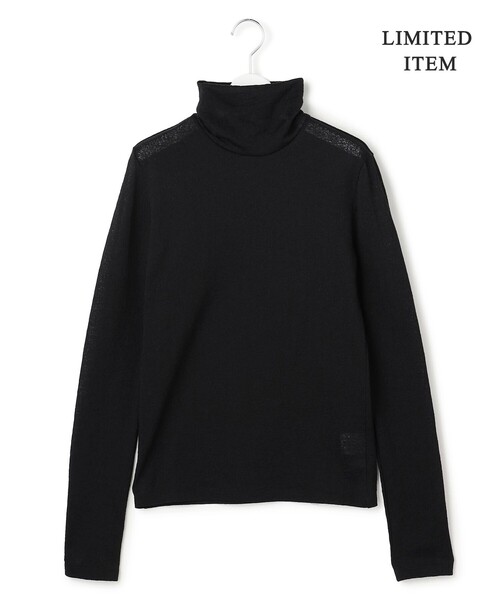 ICB(アイシービー)の「【WEB限定】 コットンレーシージャガード ハイネックカットソー(Tシャツ/カットソー・レディース・アイボリー系/ブラック系・LARGE/X-LARGE)」の4枚目の写真