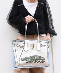 U（ユー）の「WANIMY【ワニミー】 だまし絵ジャガードトートバッグ（トートバッグ）」