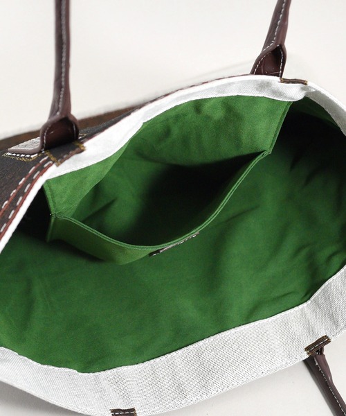 U（ユー）の「WANIMY【ワニミー】 だまし絵ジャガードトートバッグ（トートバッグ・レディース・ブラウン/オフホワイト・FREE）」の21枚目の写真