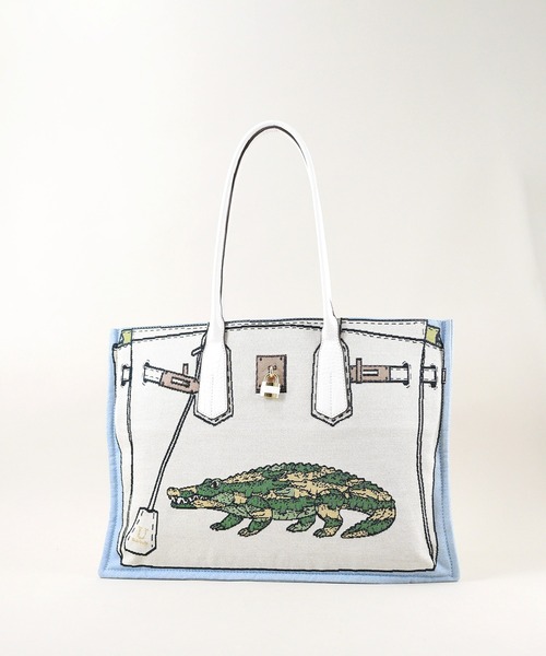 U（ユー）の「WANIMY【ワニミー】 だまし絵ジャガードトートバッグ（トートバッグ・レディース・ブラウン/オフホワイト・FREE）」の22枚目の写真