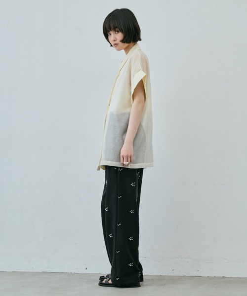 AIC.(エーアイシー)の「ビーズ刺繍イージースラックスパンツ(その他パンツ・レディース・ブラック/チャコールグレー・FREE)」の13枚目の写真