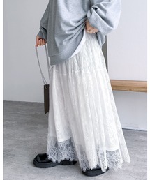 reca | 切り替えデザインレーススカート(スカート)
