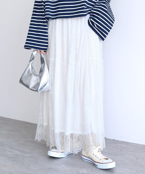 reca（レカ）の「切り替えデザインレーススカート（スカート・レディース・ブラック/オフホワイト・FREE）」の8枚目の写真