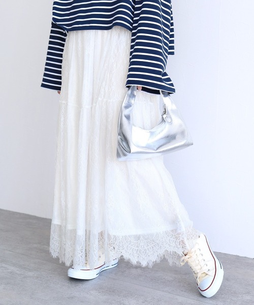 reca（レカ）の「切り替えデザインレーススカート（スカート・レディース・ブラック/オフホワイト・FREE）」の12枚目の写真