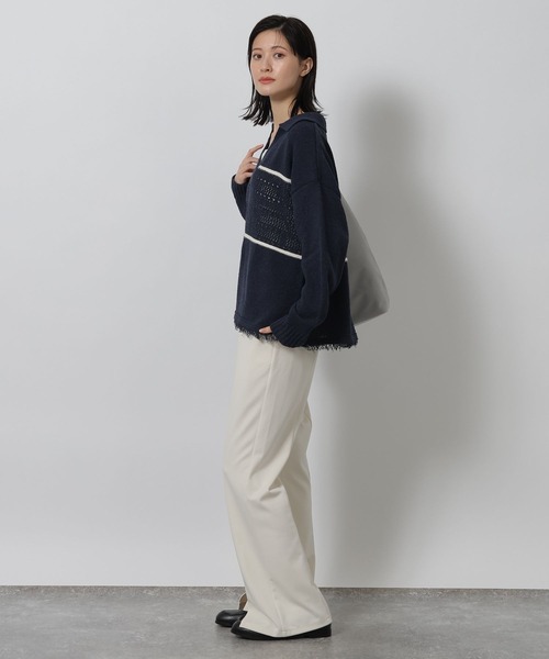 LAKOLE(ラコレ)の「スキッパー襟透かしニットプルオーバー / 639738(ニット/セーター・レディース・ネイビー/グレー/アイボリー・FREE)」の16枚目の写真