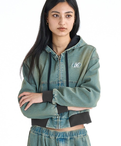 DC(ディーシー)の「DC/ディーシー 26 WS HOOD JACKET LJK261301(その他アウター・レディース・チャコールグレー/ダークインディゴブルー・M)」の2枚目の写真