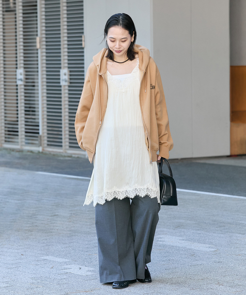 JOURNAL STANDARD（ジャーナルスタンダード）の「《追加2》フィブリルリヨセルキャミワンピース（ワンピース・レディース・アイボリー/ネイビー・FREE）」の3枚目の写真