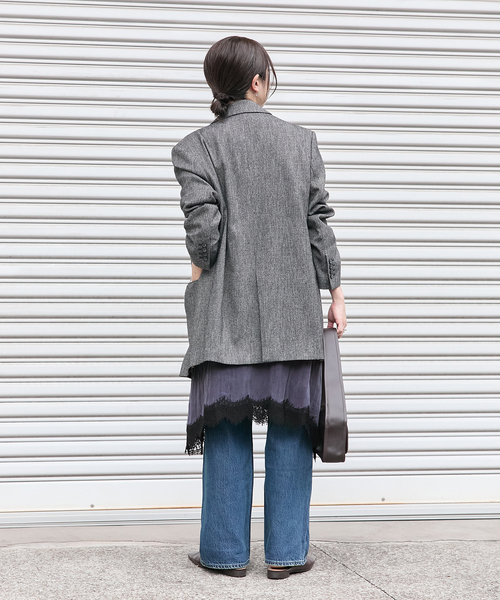 JOURNAL STANDARD（ジャーナルスタンダード）の「《追加2》フィブリルリヨセルキャミワンピース（ワンピース・レディース・アイボリー/ネイビー・FREE）」の18枚目の写真