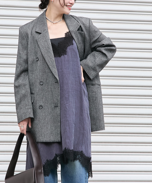 JOURNAL STANDARD（ジャーナルスタンダード）の「《追加2》フィブリルリヨセルキャミワンピース（ワンピース・レディース・アイボリー/ネイビー・FREE）」の19枚目の写真