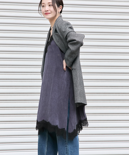 JOURNAL STANDARD（ジャーナルスタンダード）の「《追加2》フィブリルリヨセルキャミワンピース（ワンピース・レディース・アイボリー/ネイビー・FREE）」の20枚目の写真