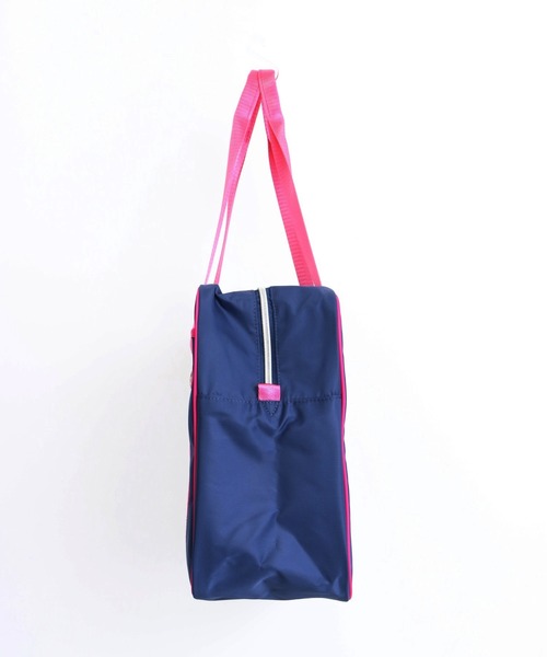 ANAP GiRL(アナップガール)の「スクールバッグ 缶バッジ3個付(ショルダーバッグ・キッズ・ピンク/ネイビー・F)」の21枚目の写真