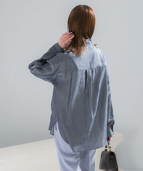 URBAN RESEARCH ROSSO WOMEN(アーバンリサーチ ロッソ)の「タイ付デニムライクシアーシャツ(シャツ/ブラウス・レディース・ライトブルー/インディゴブルー・FREE)」の18枚目の写真
