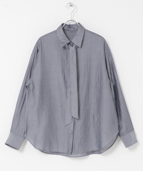 URBAN RESEARCH ROSSO WOMEN(アーバンリサーチ ロッソ)の「タイ付デニムライクシアーシャツ(シャツ/ブラウス・レディース・ライトブルー/インディゴブルー・FREE)」の20枚目の写真