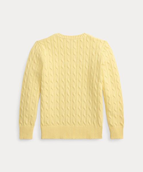 POLO RALPH LAUREN CHILDRENSWEAR(ポロ ラルフ ローレン チルドレンズウェア)の「ケーブルニット コットン セーター(ニット/セーター・キッズ・イエロー・L/XL/M/S)」の4枚目の写真