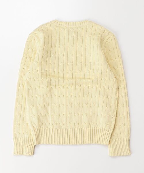 POLO RALPH LAUREN CHILDRENSWEAR(ポロ ラルフ ローレン チルドレンズウェア)の「ケーブルニット コットン セーター(ニット/セーター・キッズ・イエロー・L/XL/M/S)」の2枚目の写真