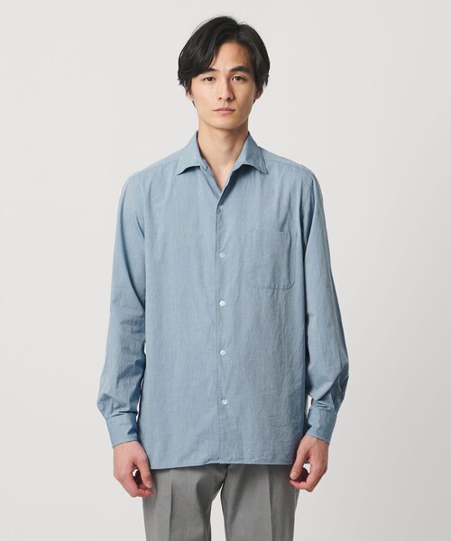 UNITED ARROWS（ユナイテッドアローズ）の「シャンブレー ワンピースカラー シャツ（シャツ/ブラウス・メンズ・ライトブルー・S/M/L/XL）」の13枚目の写真