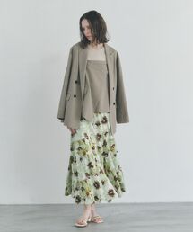 YECCA VECCA | 水彩フラワー柄マーメイドスカート(スカート)