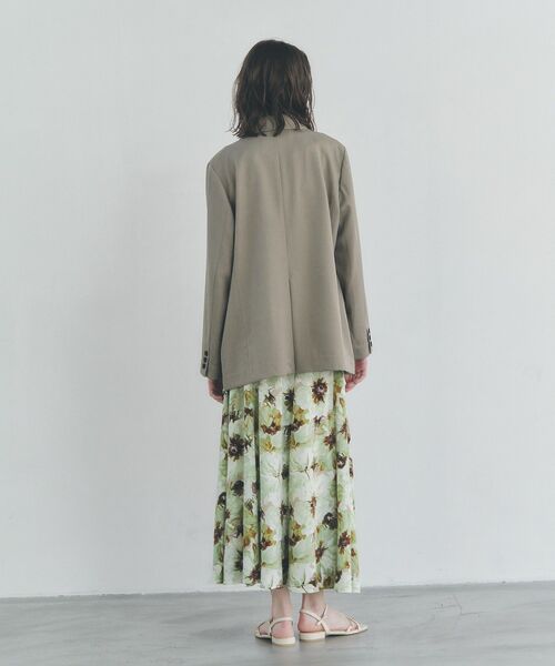 YECCA VECCA(イェッカヴェッカ)の「水彩フラワー柄マーメイドスカート(スカート・レディース・グリーン/パープル・FREE)」の9枚目の写真