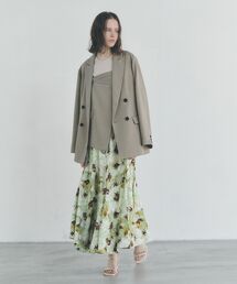 YECCA VECCA（イェッカヴェッカ）の「水彩フラワー柄マーメイドスカート（スカート）」