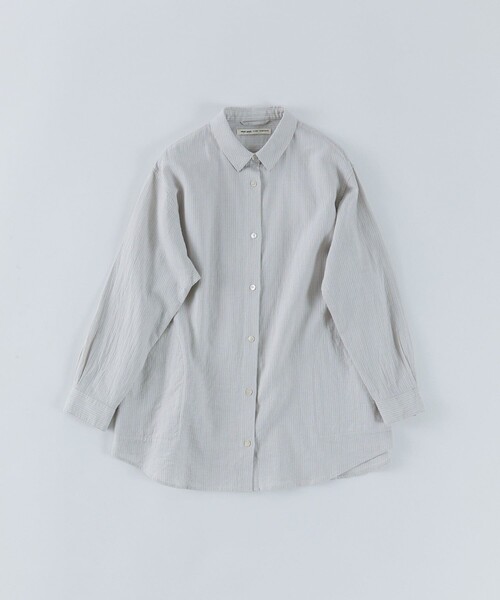 conges payes ADIEU TRISTESSE(コンジェ ペイエ アデュートリステス)の「シングルガーゼポケット付きシャツ(シャツ/ブラウス・レディース・ブルー系その他/グレー系その他・38)」の2枚目の写真