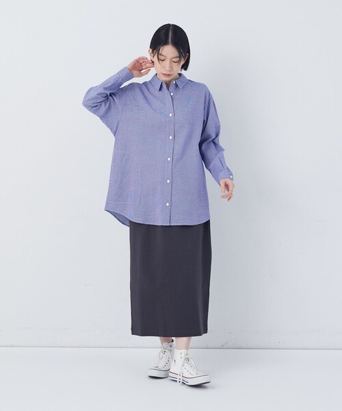 conges payes ADIEU TRISTESSE(コンジェ ペイエ アデュートリステス)の「シングルガーゼポケット付きシャツ(シャツ/ブラウス・レディース・ブルー系その他/グレー系その他・38)」の12枚目の写真
