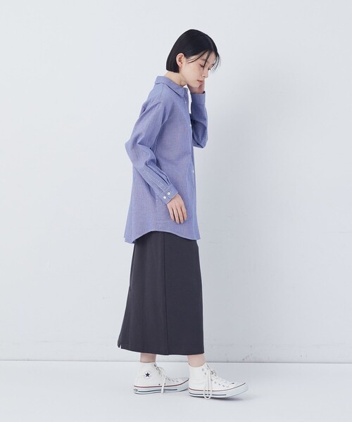 conges payes ADIEU TRISTESSE(コンジェ ペイエ アデュートリステス)の「シングルガーゼポケット付きシャツ(シャツ/ブラウス・レディース・ブルー系その他/グレー系その他・38)」の13枚目の写真