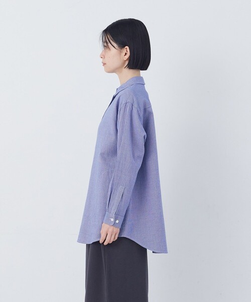 conges payes ADIEU TRISTESSE(コンジェ ペイエ アデュートリステス)の「シングルガーゼポケット付きシャツ(シャツ/ブラウス・レディース・ブルー系その他/グレー系その他・38)」の17枚目の写真