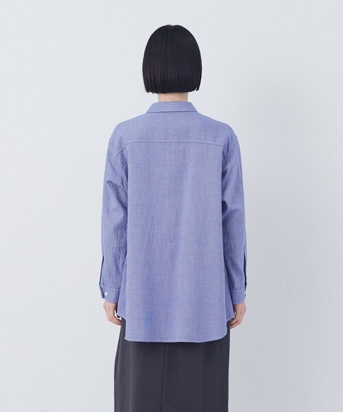 conges payes ADIEU TRISTESSE(コンジェ ペイエ アデュートリステス)の「シングルガーゼポケット付きシャツ(シャツ/ブラウス・レディース・ブルー系その他/グレー系その他・38)」の18枚目の写真