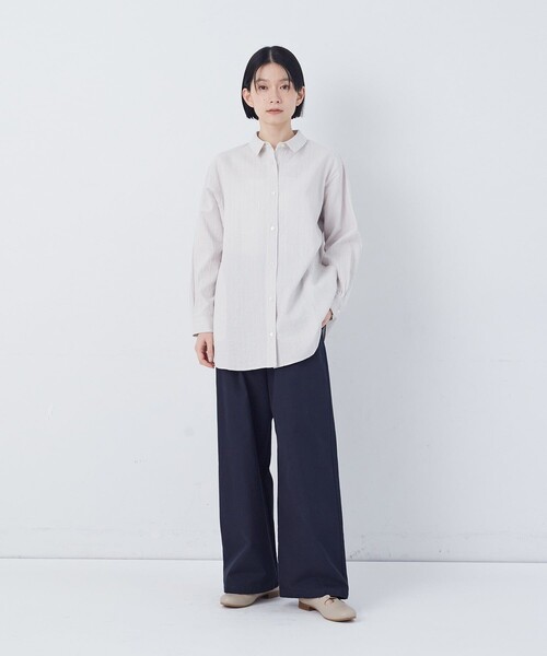 conges payes ADIEU TRISTESSE(コンジェ ペイエ アデュートリステス)の「シングルガーゼポケット付きシャツ(シャツ/ブラウス・レディース・ブルー系その他/グレー系その他・38)」の19枚目の写真