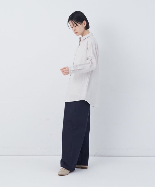 conges payes ADIEU TRISTESSE(コンジェ ペイエ アデュートリステス)の「シングルガーゼポケット付きシャツ(シャツ/ブラウス・レディース・ブルー系その他/グレー系その他・38)」の20枚目の写真