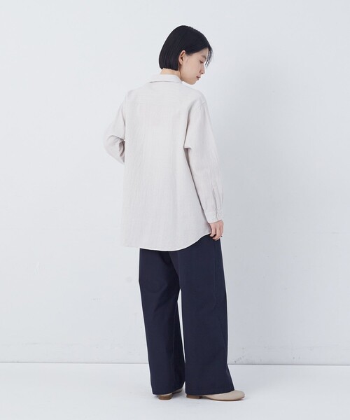conges payes ADIEU TRISTESSE(コンジェ ペイエ アデュートリステス)の「シングルガーゼポケット付きシャツ(シャツ/ブラウス・レディース・ブルー系その他/グレー系その他・38)」の21枚目の写真