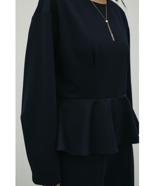 STYLEMIXER(スタイルミキサー)の「ペプラムフリルオールインワン(つなぎ/オールインワン・レディース・ネイビー/グレー・SMALL/MEDIUM)」の14枚目の写真