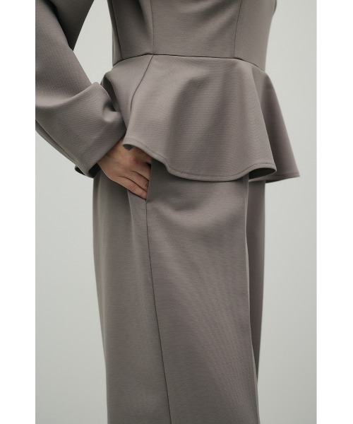 STYLEMIXER(スタイルミキサー)の「ペプラムフリルオールインワン(つなぎ/オールインワン・レディース・ネイビー/グレー・SMALL/MEDIUM)」の6枚目の写真
