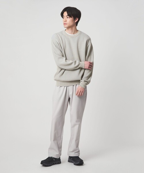 green label relaxing（グリーンレーベルリラクシング）の「コットン リバー カノコ クルーネック ニット（ニット/セーター・メンズ・ホワイト/グレー系/ブラック・L/M/XL/S）」の12枚目の写真