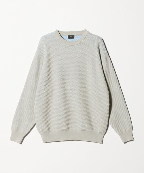 green label relaxing（グリーンレーベルリラクシング）の「コットン リバー カノコ クルーネック ニット（ニット/セーター・メンズ・ホワイト/グレー系/ブラック・L/M/XL/S）」の16枚目の写真