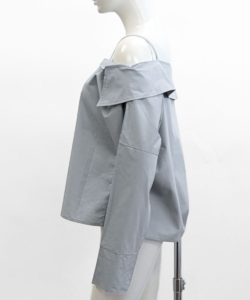 REMUR(レミュール)の「オフショルブラウス(シャツ/ブラウス・レディース・サックスブルー/ブラック/ホワイト・FREE)」の4枚目の写真
