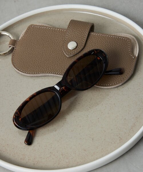 GALLARDAGALANTE(ガリャルダガランテ)の「オーバルフレームアイウェア(その他小物・レディース・グレー/ブラウン・FREE)」の1枚目の写真