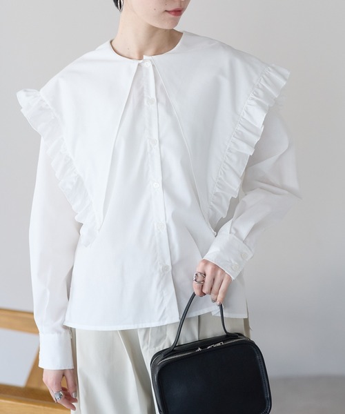 2way ビッグフリルカラーブラウス（シャツ/ブラウス）｜r.（アール