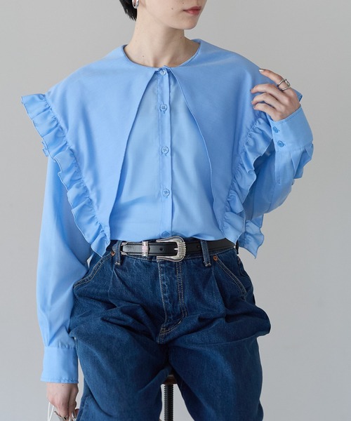 2way ビッグフリルカラーブラウス（シャツ/ブラウス）｜r.（アール