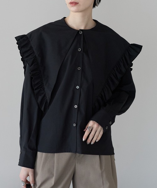 2way ビッグフリルカラーブラウス（シャツ/ブラウス）｜r.（アール