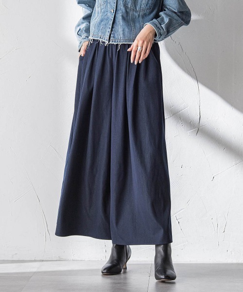 MAYSON GREY(メイソングレイ)の「シャンブレーイージーキュロットパンツ≪手洗い可能≫(その他パンツ・レディース・ホワイト/ネイビー・M)」の18枚目の写真