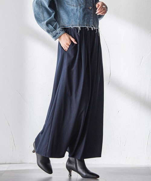 MAYSON GREY(メイソングレイ)の「シャンブレーイージーキュロットパンツ≪手洗い可能≫(その他パンツ・レディース・ホワイト/ネイビー・M)」の19枚目の写真