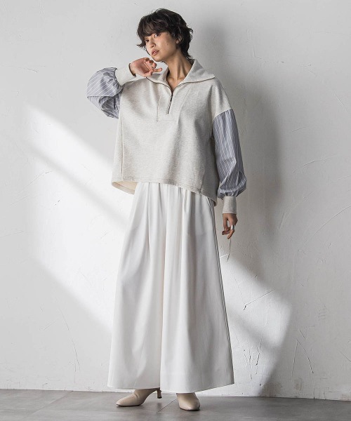 MAYSON GREY(メイソングレイ)の「シャンブレーイージーキュロットパンツ≪手洗い可能≫(その他パンツ・レディース・ホワイト/ネイビー・M)」の22枚目の写真